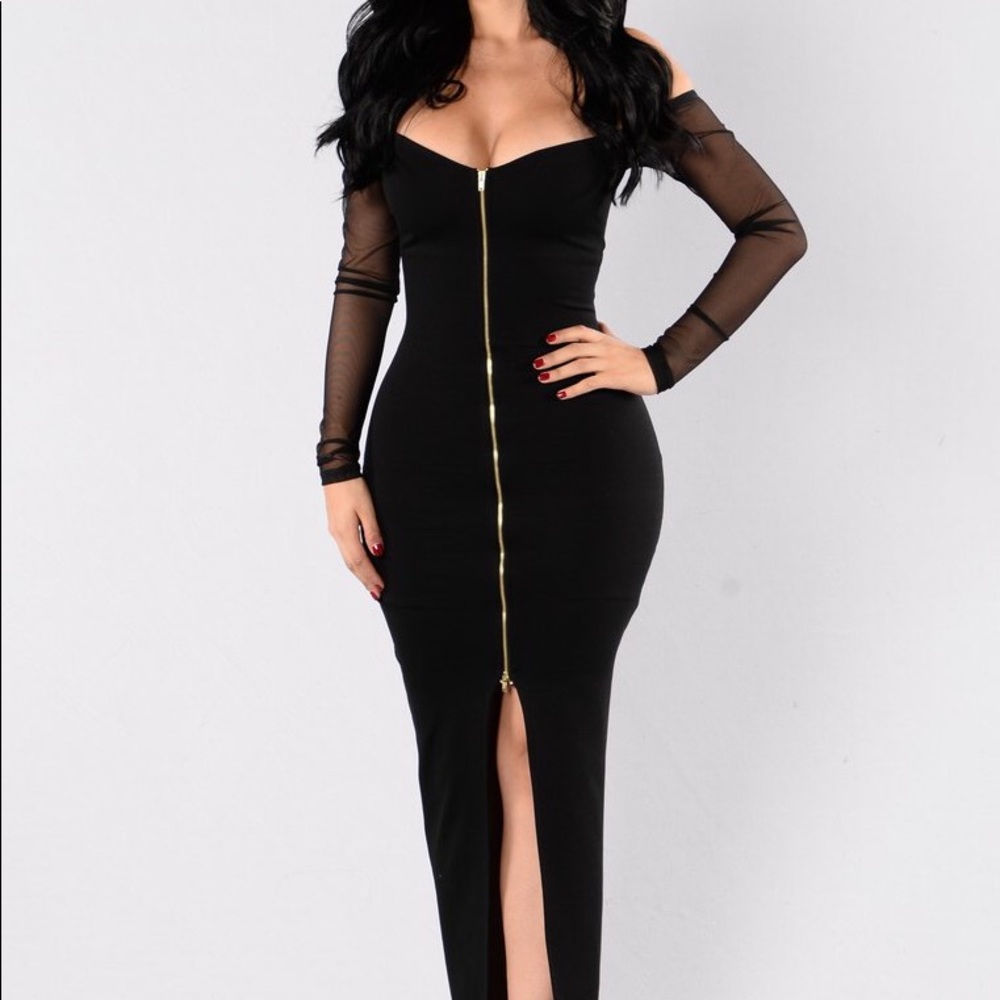 Black Zip Up Dress